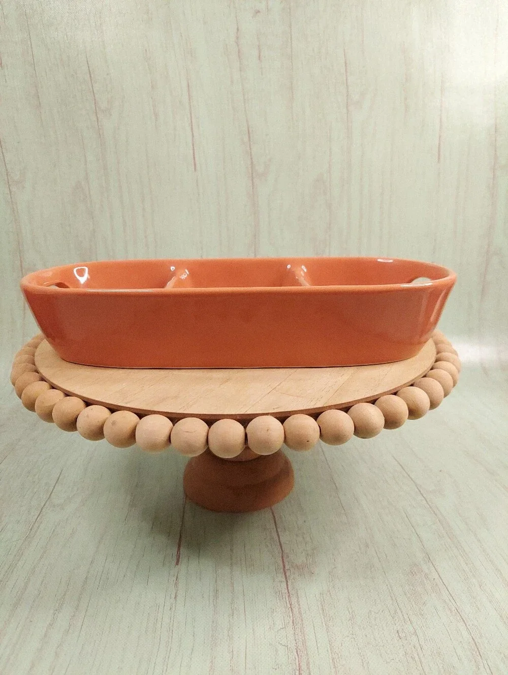 Rae Dunn MORE SMORES Ceramic Serving Tray Artisan Collection Magenta Orange